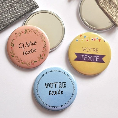 Badge personnalisé - Dos plat