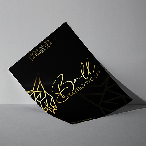 Projet perso Design affiche - bal academie royale militaire de bruxelles